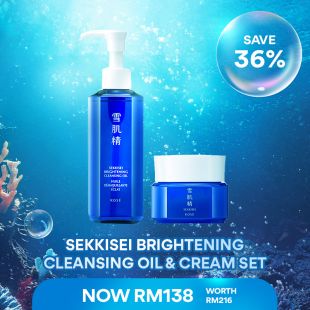 [Save the Blue] Sekkisei Brightening Cleansing Oil & Cream Set
