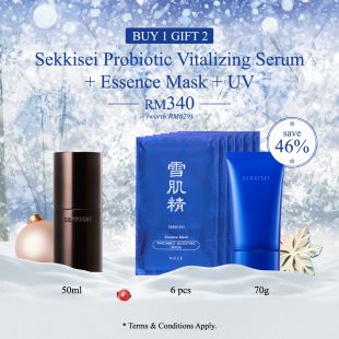 Sekkisei Probiotic Vitalizing Serum + Essence Mask + UV